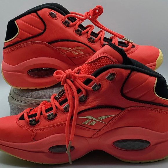 REEBOK QUESTION MID 'HOT ONES' MEN'S SIZE 10.5 BASKETBALL SNEAKERS GV7093 RARE - Picture 2 of 9